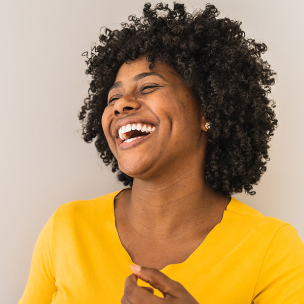 beautiful woman smiling