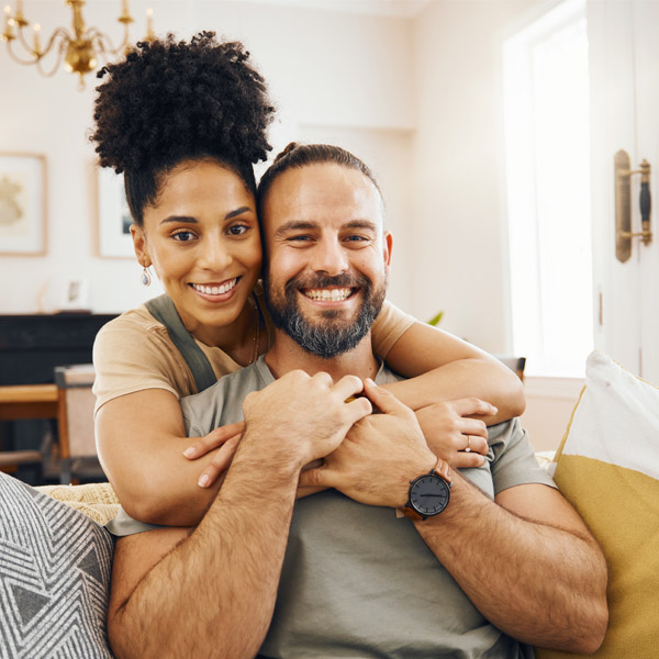 couple smiling together